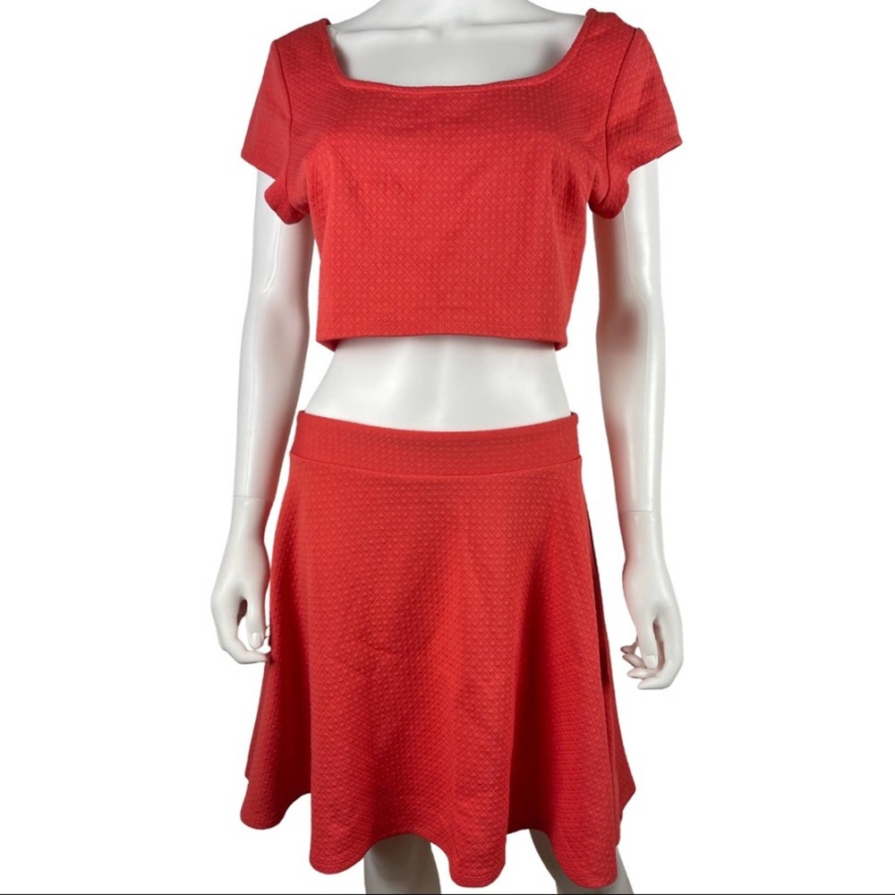 NWT Trixxi Junior Two Piece Coral Mini Dress 13